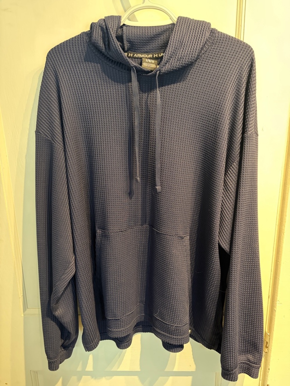 Under Armour Men’s Navy Waffle Knit Hoodie Pullover